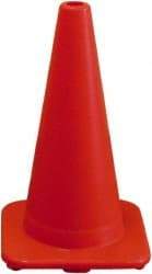 PRO-SAFE - 18" High, Orange Rigid Traffic Cone - 12" Base Width, 3 Lb, PVC - Eagle Tool & Supply