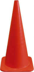 PRO-SAFE - 28" High, Orange Traffic Cone with Base - 13" Base Width, 5 Lb, PVC - Eagle Tool & Supply