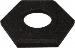 PRO-SAFE - 14" Wide x 4" High Rubber Trim Line Channelizer Base - 16 Lb, Black - Eagle Tool & Supply
