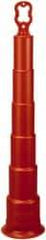 PRO-SAFE - 42" High x 8" Wide Trim Line Channelizer Post - High Density Polyethylene (HDPE), 4 Lbs, Orange - Eagle Tool & Supply