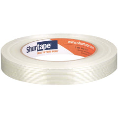 Packing Tape: White, Hot Melt Adhesive Glass Filament, 4.5 mil Thick, Series GS 490