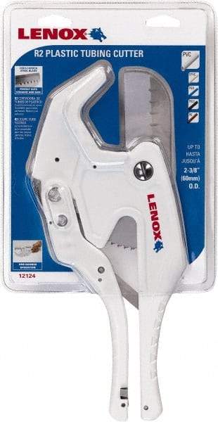 Lenox - 3/8" to 2" Pipe Capacity, Tube Cutter - Cuts Plastic, Rubber, PVC, CPVC - Eagle Tool & Supply