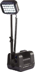 Pelican Products, Inc. - 12 Volt, 24 Watt, Electric, LED Portable Floor Work Light - 13.78" Cord, 1 Head, 1,000 & 2,000 Lumens, 15-3/4" Long x 7.87" Wide x 9.06" High - Eagle Tool & Supply