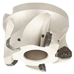 Iscar - 5 Inserts, 2.18" Cutter Diam, 0.08" Max Depth of Cut, Indexable High-Feed Face Mill - 1-1/4" Arbor Hole Diam, 0.5669" Keyway Width, 1-3/4" High, FF WO.. Inserts, Series FeedMill - Eagle Tool & Supply