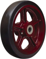 Hamilton - 12 Inch Diameter x 2-1/2 Inch Wide, Rubber on Cast Iron Caster Wheel - 900 Lb. Capacity, 2-3/4 Inch Hub Length, 1 Inch Axle Diameter, Straight Roller Bearing - Eagle Tool & Supply