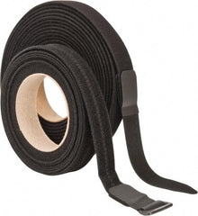 VELCRO Brand - 22 Piece 1" Wide x 5 Yd Long Self Fastening Tie/Strap Kit - Roll, Black - Eagle Tool & Supply