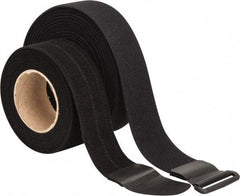 VELCRO Brand - 22 Piece 2" Wide x 5 Yd Long Self Fastening Tie/Strap Kit - Roll, Black - Eagle Tool & Supply