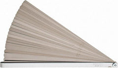Proto - 25 Piece, 0.0015 to 0.04" Thick, Parallel Feeler Gage Set - 12" Leaf Length, 1/2" Wide, Steel - Eagle Tool & Supply