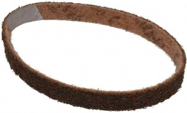 3M - 3/4" Wide x 18" OAL, Aluminum Oxide Abrasive Belt - Aluminum Oxide, Coarse, Nonwoven, Series SC-BS - Eagle Tool & Supply