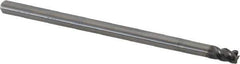 OSG - 1/8", 4 Flute, Single End, Solid Carbide, 0.01" Corner Radius End Mill - 2-1/4" OAL, 45° Helix, 1/8" LOC, 1/2" Extended Reach - Eagle Tool & Supply