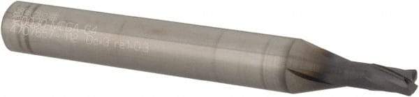 Seco - 3mm, 4 Flute, Single End, Solid Carbide, 0.3mm Corner Radius End Mill - 50mm OAL, 20° Helix, Right Hand Flute, 4mm LOC, Right Hand Cut, 7mm Extended Reach - Eagle Tool & Supply