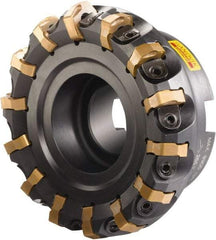 Sandvik Coromant - 160mm Cut Diam, 40mm Arbor Hole, 6mm Max Depth of Cut, 65° Indexable Chamfer & Angle Face Mill - 22 Inserts, R365-1505ZNE Insert, Right Hand Cut, Series CoroMill 365 - Eagle Tool & Supply