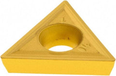 Iscar - TPMT321 Grade IC9150 Carbide Turning Insert - TiCN/Al2O3/TiN Finish, 60° Triangle, 3/8" Inscr Circle, 1/8" Thick, 1/64" Corner Radius - Eagle Tool & Supply