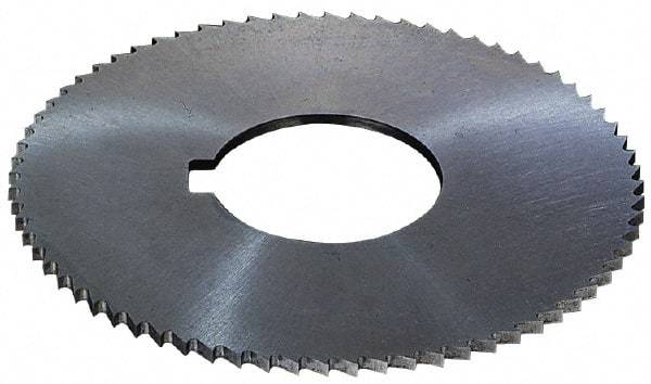 Controx - 2-1/2" Diam x 0.02" Blade Thickness x 5/8" Arbor Hole Diam, 56 Tooth Slitting and Slotting Saw - Arbor Connection, Right Hand, Uncoated, High Speed Steel, 15° Rake, Concave Ground - Eagle Tool & Supply