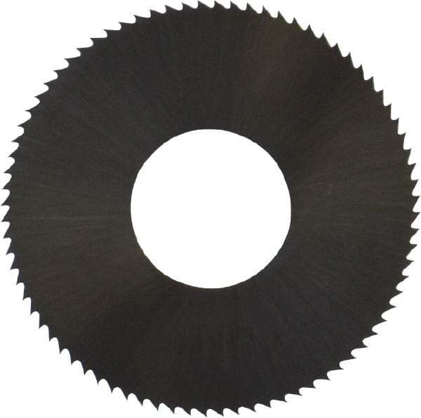 Controx - 1" Diam x 0.008" Blade Thickness x 3/8" Arbor Hole Diam, 80 Tooth Slitting and Slotting Saw - Arbor Connection, Right Hand, Uncoated, High Speed Steel, Concave Ground - Eagle Tool & Supply