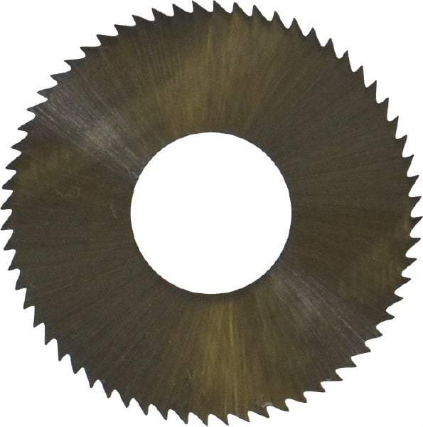 Controx - 1" Diam x 0.014" Blade Thickness x 3/8" Arbor Hole Diam, 64 Tooth Slitting and Slotting Saw - Arbor Connection, Right Hand, Uncoated, High Speed Steel, Concave Ground - Eagle Tool & Supply