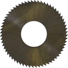 Controx - 1" Diam x 0.014" Blade Thickness x 3/8" Arbor Hole Diam, 64 Tooth Slitting and Slotting Saw - Arbor Connection, Right Hand, Uncoated, High Speed Steel, Concave Ground - Eagle Tool & Supply