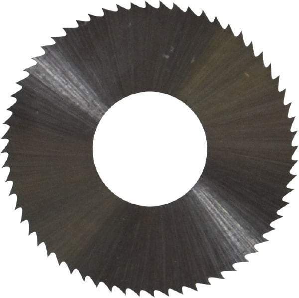 Controx - 1" Diam x 0.018" Blade Thickness x 3/8" Arbor Hole Diam, 64 Tooth Slitting and Slotting Saw - Arbor Connection, Right Hand, Uncoated, High Speed Steel, Concave Ground - Eagle Tool & Supply