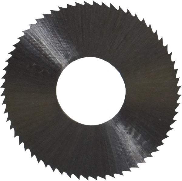 Controx - 1" Diam x 0.025" Blade Thickness x 3/8" Arbor Hole Diam, 64 Tooth Slitting & Slotting Saw - Arbor Connection, Right Hand, Uncoated, M2 High Speed Steel, Concave Ground - Eagle Tool & Supply