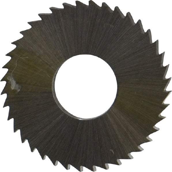 Controx - 1" Diam x 0.0938" Blade Thickness x 3/8" Arbor Hole Diam, 40 Tooth Slitting and Slotting Saw - Arbor Connection, Right Hand, Uncoated, Cobalt, Concave Ground, Contains Keyway - Eagle Tool & Supply