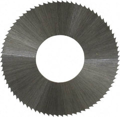 Controx - 1-1/4" Diam x 0.014" Blade Thickness x 1/2" Arbor Hole Diam, 80 Tooth Slitting and Slotting Saw - Arbor Connection, Right Hand, Uncoated, High Speed Steel, Concave Ground - Eagle Tool & Supply