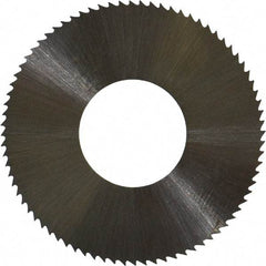 Controx - 1-1/4" Diam x 0.02" Blade Thickness x 1/2" Arbor Hole Diam, 80 Tooth Slitting and Slotting Saw - Arbor Connection, Right Hand, Uncoated, High Speed Steel, Concave Ground - Eagle Tool & Supply