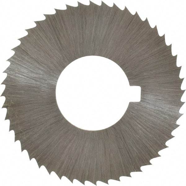 Controx - 1-1/4" Diam x 0.04" Blade Thickness x 1/2" Arbor Hole Diam, 48 Tooth Slitting and Slotting Saw - Arbor Connection, Right Hand, Uncoated, Cobalt, Concave Ground, Contains Keyway - Eagle Tool & Supply