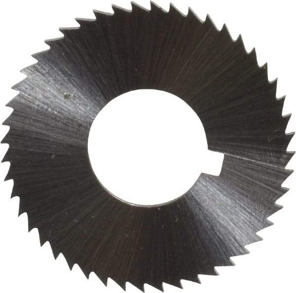 Controx - 1-1/4" Diam x 0.0469" Blade Thickness x 1/2" Arbor Hole Diam, 48 Tooth Slitting and Slotting Saw - Arbor Connection, Right Hand, Uncoated, Cobalt, Concave Ground, Contains Keyway - Eagle Tool & Supply