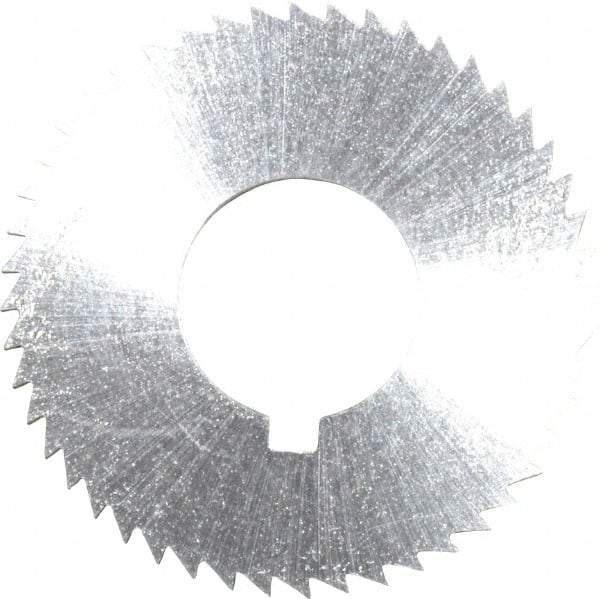 Controx - 1-1/4" Diam x 1/16" Blade Thickness x 1/2" Arbor Hole Diam, 48 Tooth Slitting and Slotting Saw - Arbor Connection, Right Hand, Uncoated, Cobalt, Concave Ground, Contains Keyway - Eagle Tool & Supply