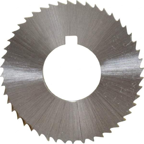 Controx - 1-1/4" Diam x 0.0938" Blade Thickness x 1/2" Arbor Hole Diam, 48 Tooth Slitting and Slotting Saw - Arbor Connection, Right Hand, Uncoated, Cobalt, Concave Ground, Contains Keyway - Eagle Tool & Supply