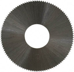 Controx - 1-1/2" Diam x 0.012" Blade Thickness x 1/2" Arbor Hole Diam, 110 Tooth Slitting and Slotting Saw - Arbor Connection, Right Hand, Uncoated, High Speed Steel, Concave Ground - Eagle Tool & Supply