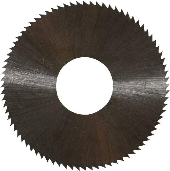 Controx - 1-1/2" Diam x 0.014" Blade Thickness x 1/2" Arbor Hole Diam, 80 Tooth Slitting and Slotting Saw - Arbor Connection, Right Hand, Uncoated, High Speed Steel, Concave Ground - Eagle Tool & Supply