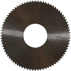 Controx - 1-1/2" Diam x 0.014" Blade Thickness x 1/2" Arbor Hole Diam, 80 Tooth Slitting and Slotting Saw - Arbor Connection, Right Hand, Uncoated, High Speed Steel, Concave Ground - Eagle Tool & Supply