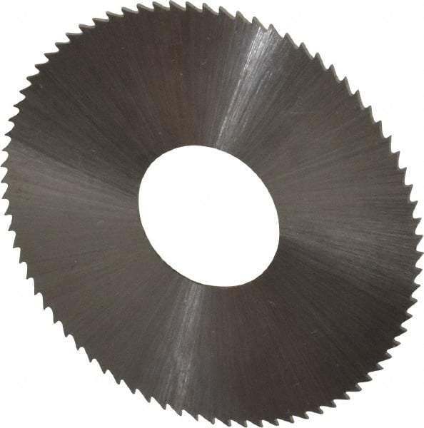 Controx - 1-1/2" Diam x 0.018" Blade Thickness x 1/2" Arbor Hole Diam, 80 Tooth Slitting and Slotting Saw - Arbor Connection, Right Hand, Uncoated, High Speed Steel, Concave Ground - Eagle Tool & Supply