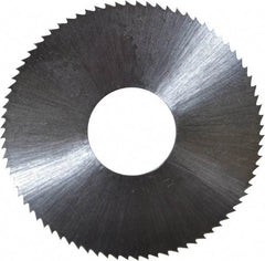 Controx - 1-1/2" Diam x 0.02" Blade Thickness x 1/2" Arbor Hole Diam, 80 Tooth Slitting and Slotting Saw - Arbor Connection, Right Hand, Uncoated, High Speed Steel, Concave Ground - Eagle Tool & Supply