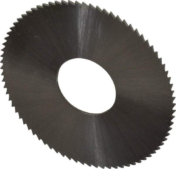 Controx - 1-1/2" Diam x 0.025" Blade Thickness x 1/2" Arbor Hole Diam, 80 Tooth Slitting & Slotting Saw - Arbor Connection, Right Hand, Uncoated, M2 High Speed Steel, Concave Ground - Eagle Tool & Supply