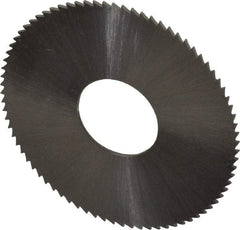 Controx - 1-1/2" Diam x 0.025" Blade Thickness x 1/2" Arbor Hole Diam, 80 Tooth Slitting & Slotting Saw - Arbor Connection, Right Hand, Uncoated, M2 High Speed Steel, Concave Ground - Eagle Tool & Supply