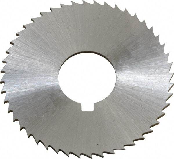 Controx - 1-1/2" Diam x 0.0469" Blade Thickness x 1/2" Arbor Hole Diam, 48 Tooth Slitting and Slotting Saw - Arbor Connection, Right Hand, Uncoated, Cobalt, Concave Ground, Contains Keyway - Eagle Tool & Supply