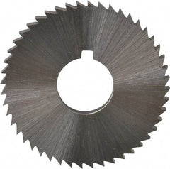 Controx - 1-1/2" Diam x 1/8" Blade Thickness x 1/2" Arbor Hole Diam, 48 Tooth Slitting and Slotting Saw - Arbor Connection, Right Hand, Uncoated, Cobalt, Concave Ground, Contains Keyway - Eagle Tool & Supply