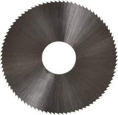 Controx - 1-3/4" Diam x 0.025" Blade Thickness x 1/2" Arbor Hole Diam, 90 Tooth Slitting & Slotting Saw - Arbor Connection, Right Hand, Uncoated, M2 High Speed Steel, Concave Ground - Eagle Tool & Supply