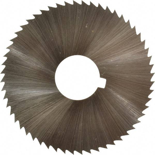 Controx - 1-3/4" Diam x 0.0469" Blade Thickness x 1/2" Arbor Hole Diam, 56 Tooth Slitting and Slotting Saw - Arbor Connection, Right Hand, Uncoated, Cobalt, Concave Ground, Contains Keyway - Eagle Tool & Supply