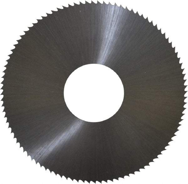 Controx - 2" Diam x 0.02" Blade Thickness x 5/8" Arbor Hole Diam, 100 Tooth Slitting and Slotting Saw - Arbor Connection, Right Hand, Uncoated, High Speed Steel, Concave Ground - Eagle Tool & Supply