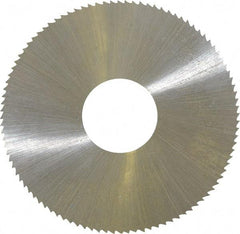 Controx - 2" Diam x 0.025" Blade Thickness x 5/8" Arbor Hole Diam, 100 Tooth Slitting & Slotting Saw - Arbor Connection, Right Hand, Uncoated, M2 High Speed Steel, Concave Ground - Eagle Tool & Supply