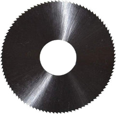 Controx - 2" Diam x 0.0313" Blade Thickness x 5/8" Arbor Hole Diam, 100 Tooth Slitting & Slotting Saw - Arbor Connection, Right Hand, Uncoated, M2 High Speed Steel, Concave Ground - Eagle Tool & Supply