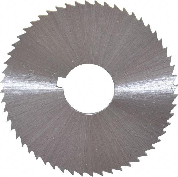 Controx - 2" Diam x 0.04" Blade Thickness x 5/8" Arbor Hole Diam, 100 Tooth Slitting and Slotting Saw - Arbor Connection, Right Hand, Uncoated, Cobalt, Concave Ground, Contains Keyway - Eagle Tool & Supply