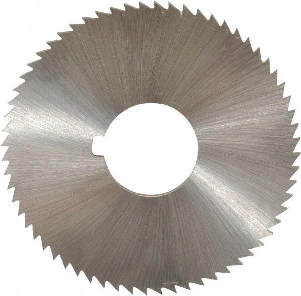 Controx - 2" Diam x 1/16" Blade Thickness x 5/8" Arbor Hole Diam, 64 Tooth Slitting and Slotting Saw - Arbor Connection, Right Hand, Uncoated, Cobalt, Concave Ground, Contains Keyway - Eagle Tool & Supply