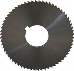 Controx - 2" Diam x 0.0938" Blade Thickness x 5/8" Arbor Hole Diam, 64 Tooth Slitting and Slotting Saw - Arbor Connection, Right Hand, Uncoated, Cobalt, Concave Ground, Contains Keyway - Eagle Tool & Supply