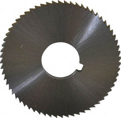 Controx - 2" Diam x 1/8" Blade Thickness x 5/8" Arbor Hole Diam, 64 Tooth Slitting and Slotting Saw - Arbor Connection, Right Hand, Uncoated, Cobalt, Concave Ground, Contains Keyway - Eagle Tool & Supply