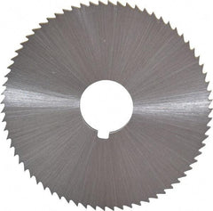 Controx - 2-1/2" Diam x 0.0938" Blade Thickness x 5/8" Arbor Hole Diam, 72 Tooth Slitting and Slotting Saw - Arbor Connection, Right Hand, Uncoated, Cobalt, Concave Ground, Contains Keyway - Eagle Tool & Supply