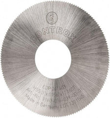 Controx - 3" Diam x 0.0156" Blade Thickness x 1" Arbor Hole Diam, 160 Tooth Slitting and Slotting Saw - Arbor Connection, Right Hand, Uncoated, High Speed Steel, Concave Ground - Eagle Tool & Supply